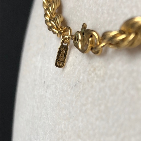 Elegant Monet Gold Tone Rope Chain Necklace Vintage - Picture 3 of 4